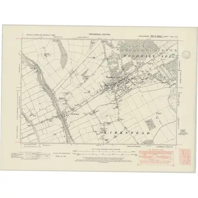 1938 Map of Lincolnshire LXXX.SE, 1948 Print