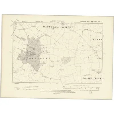 1904 Map of Lincolnshire LXXXI.NE, 1906 Print
