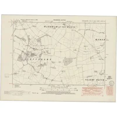 1948 Map of Lincolnshire LXXXI.NE, 1950 Print