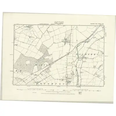 1887 Map of Lincolnshire LXXXI.NW, 1888 Print