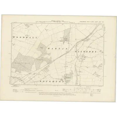 1904 Map of Lincolnshire LXXXI.NW, 1906 Print