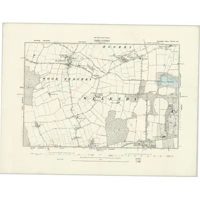 1887 Map of Lincolnshire LXXXI.SE, 1888 Print