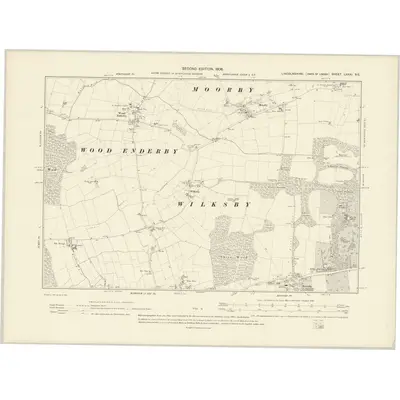 1904 Map of Lincolnshire LXXXI.SE, 1906 Print