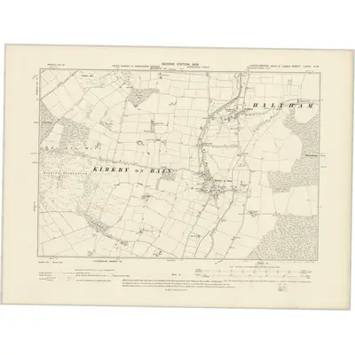 1904 Map of Lincolnshire LXXXI.SW, 1906 Print