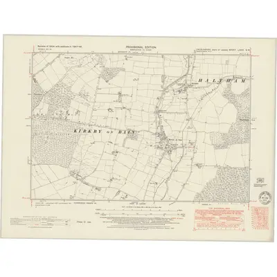 1947 Map of Lincolnshire LXXXI.SW, 1950 Print