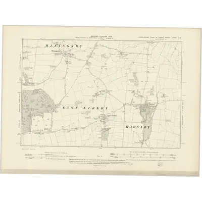1904 Map of Lincolnshire LXXXII.SW, 1906 Print