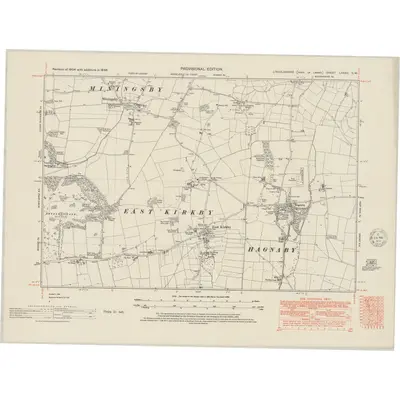 1946 Map of Lincolnshire LXXXII.SW, 1951 Print