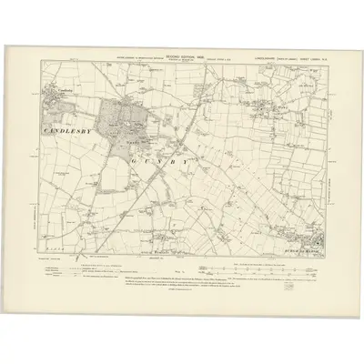 1904 Map of Lincolnshire LXXXIII.NE, 1906 Print