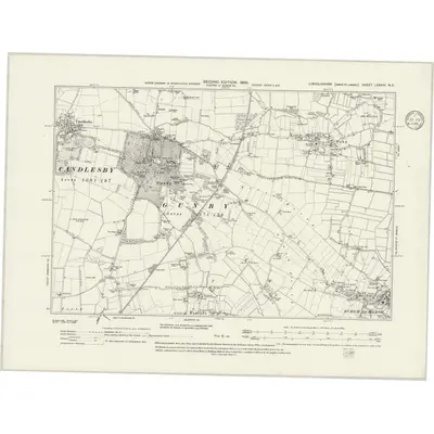 1904 Map of Lincolnshire LXXXIII.NE, 1936 Print