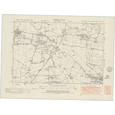 1946 Map of Lincolnshire LXXXIII.NE, 1951 Print