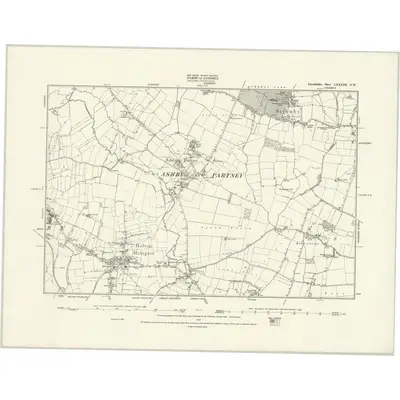 1887 Map of Lincolnshire LXXXIII.NW, 1888 Print
