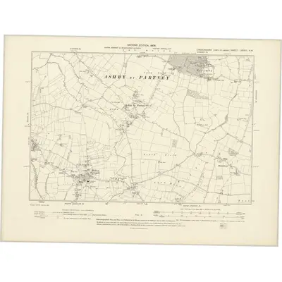 1904 Map of Lincolnshire LXXXIII.NW, 1906 Print
