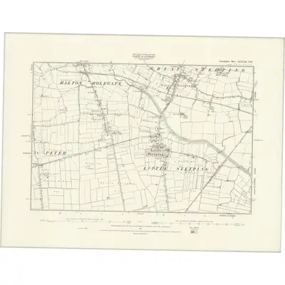 1887 Map of Lincolnshire LXXXIII.SW, 1888 Print