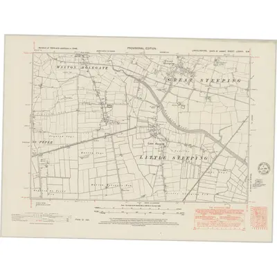 1946 Map of Lincolnshire LXXXIII.SW, 1951 Print