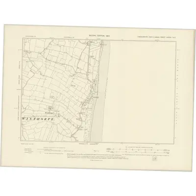 1904 Map of Lincolnshire LXXXIV.NE, 1907 Print
