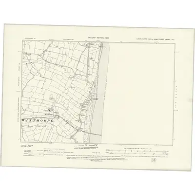 1904 Map of Lincolnshire LXXXIV.NE, 1931 Print