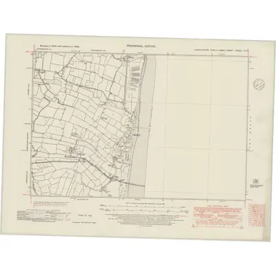 1938 Map of Lincolnshire LXXXIV.NE, 1948 Print