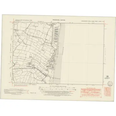 1946 Map of Lincolnshire LXXXIV.NE, 1951 Print