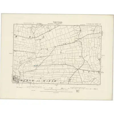 1887 Map of Lincolnshire LXXXIV.NW, 1888 Print