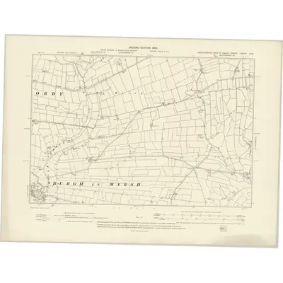 1904 Map of Lincolnshire LXXXIV.NW, 1906 Print