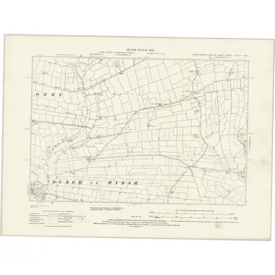1904 Map of Lincolnshire LXXXIV.NW, 1931 Print
