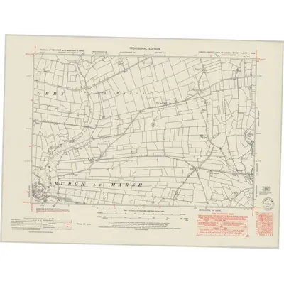 1946 Map of Lincolnshire LXXXIV.NW, 1950 Print