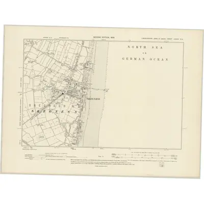 1904 Map of Lincolnshire LXXXIV.SE, 1906 Print