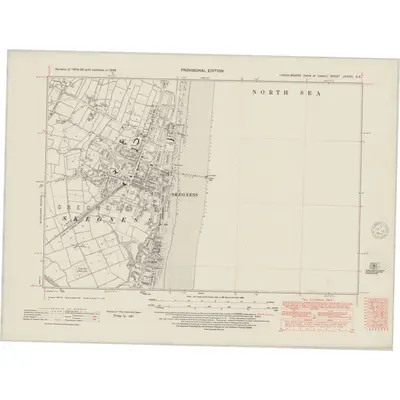 1938 Map of Lincolnshire LXXXIV.SE, 1948 Print