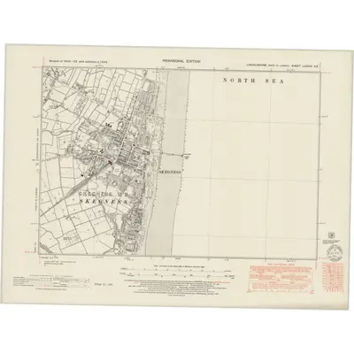1946 Map of Lincolnshire LXXXIV.SE, 1951 Print