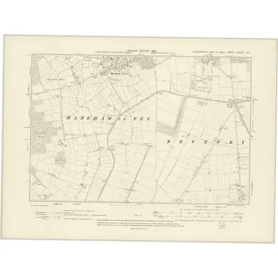 1904 Map of Lincolnshire LXXXIX.NE, 1906 Print