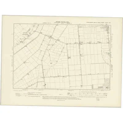 1904 Map of Lincolnshire LXXXIX.SE, 1906 Print
