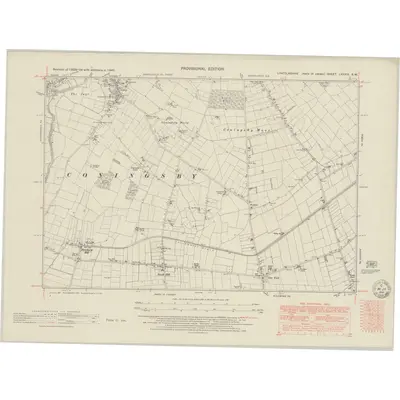 1947 Map of Lincolnshire LXXXIX.SW, 1950 Print