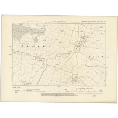 1904 Map of Lincolnshire LXXXV.NE, 1906 Print