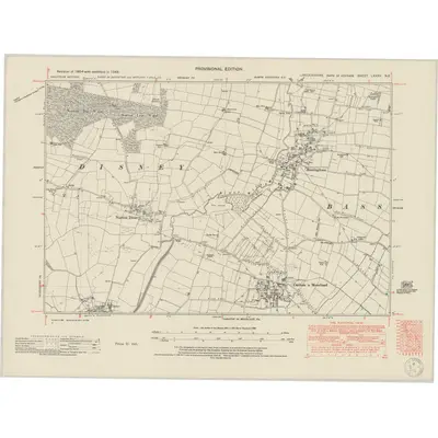 1948 Map of Lincolnshire LXXXV.NE, 1950 Print