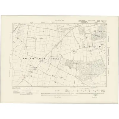 1915 Map of Lincolnshire LXXXV.NW, 1921 Print