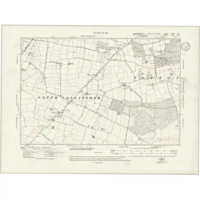 1915 Map of Lincolnshire LXXXV.NW, 1939 Print