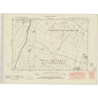 1947 Map of Lincolnshire LXXXV.SE, 1950 Print
