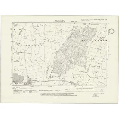 1914 Map of Lincolnshire LXXXV.SW, 1935 Print
