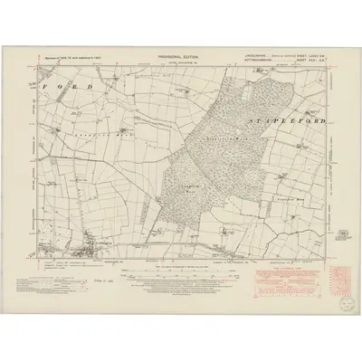 1947 Map of Lincolnshire LXXXV.SW, 1950 Print