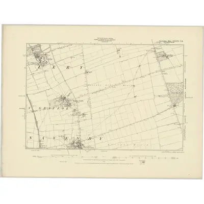 1886 Map of Lincolnshire LXXXVI.NE, 1887 Print