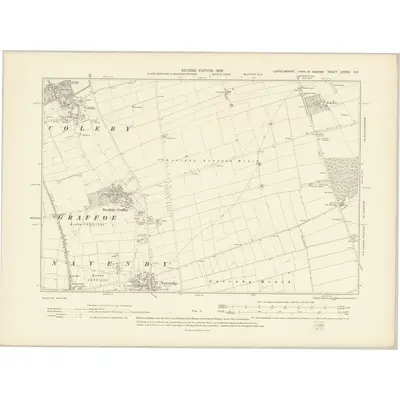 1904 Map of Lincolnshire LXXXVI.NE, 1906 Print