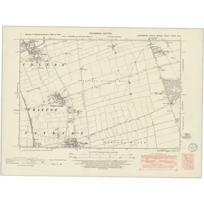 1948 Map of Lincolnshire LXXXVI.NE, 1950 Print