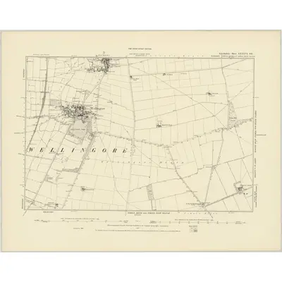 1886 Map of Lincolnshire LXXXVI.SE, 1887 Print