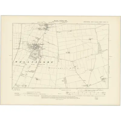 1904 Map of Lincolnshire LXXXVI.SE, 1906 Print