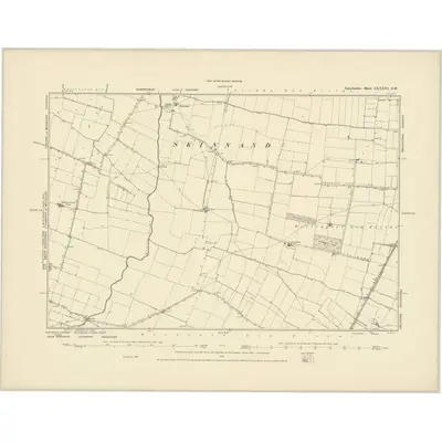 1886 Map of Lincolnshire LXXXVI.SW, 1887 Print
