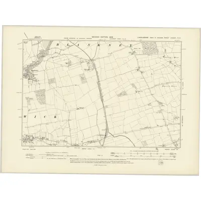 1904 Map of Lincolnshire LXXXVII.NE, 1906 Print