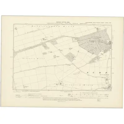 1904 Map of Lincolnshire LXXXVII.NW, 1906 Print