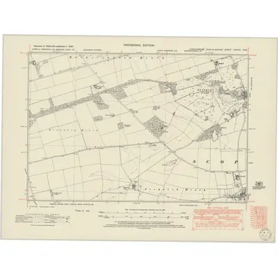 1947 Map of Lincolnshire LXXXVII.NW, 1950 Print