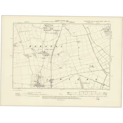 1904 Map of Lincolnshire LXXXVII.SE, 1906 Print