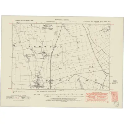 1947 Map of Lincolnshire LXXXVII.SE, 1950 Print